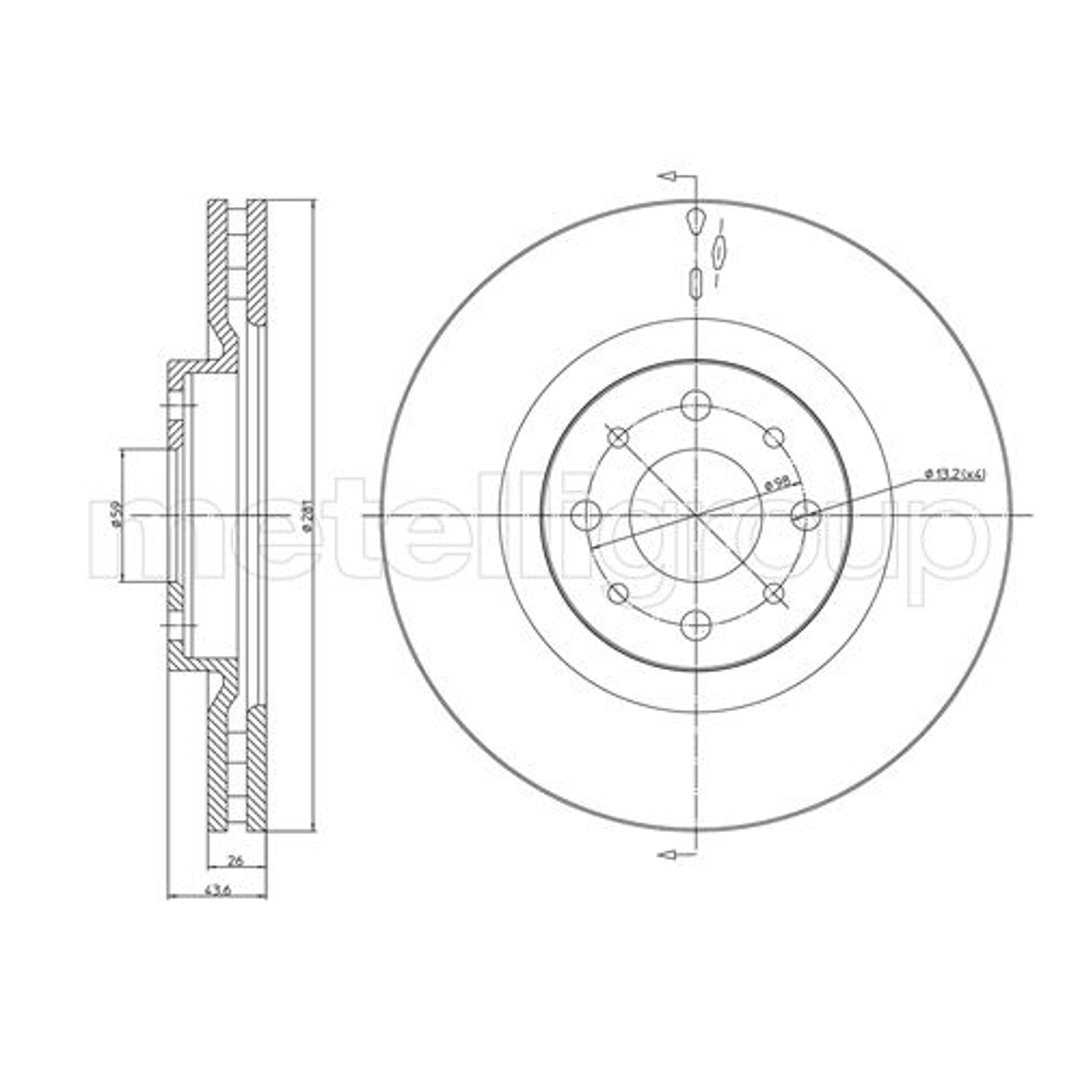 METELLI Tarcza hamulcowa 23-0571C