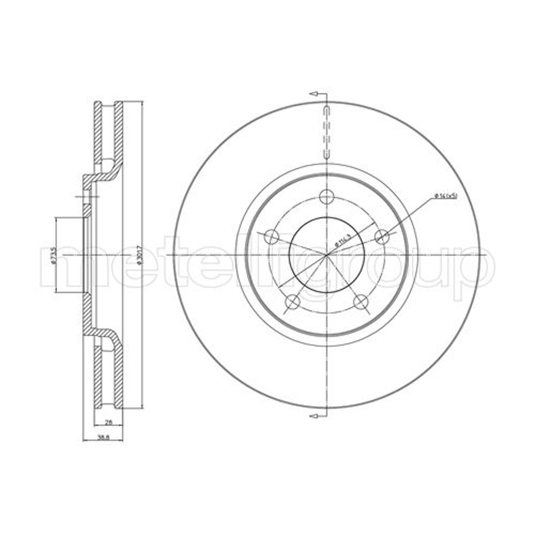 METELLI Tarcza hamulcowa 23-0780C