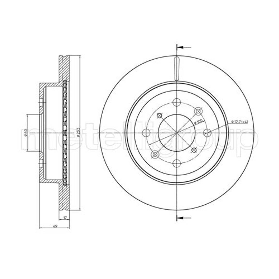 METELLI Tarcza hamulcowa 23-0839C 23-0839C