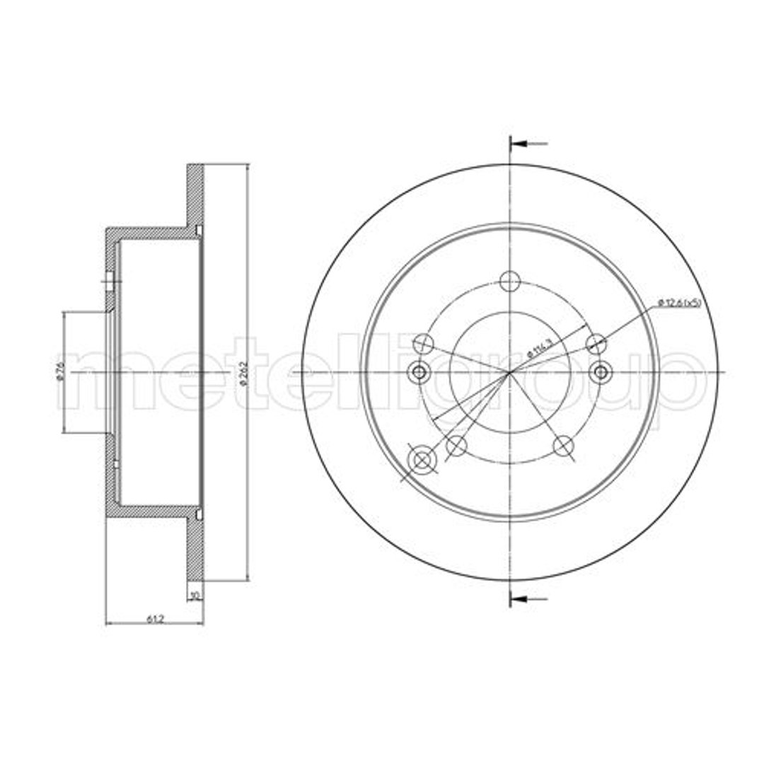 METELLI Tarcza hamulcowa 23-0869C