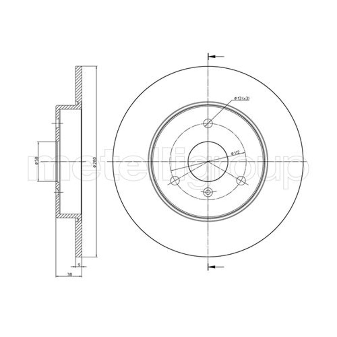 METELLI Tarcza hamulcowa 23-0538C 23-0538C