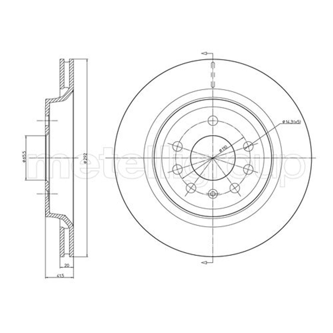 METELLI Tarcza hamulcowa 23-0682C