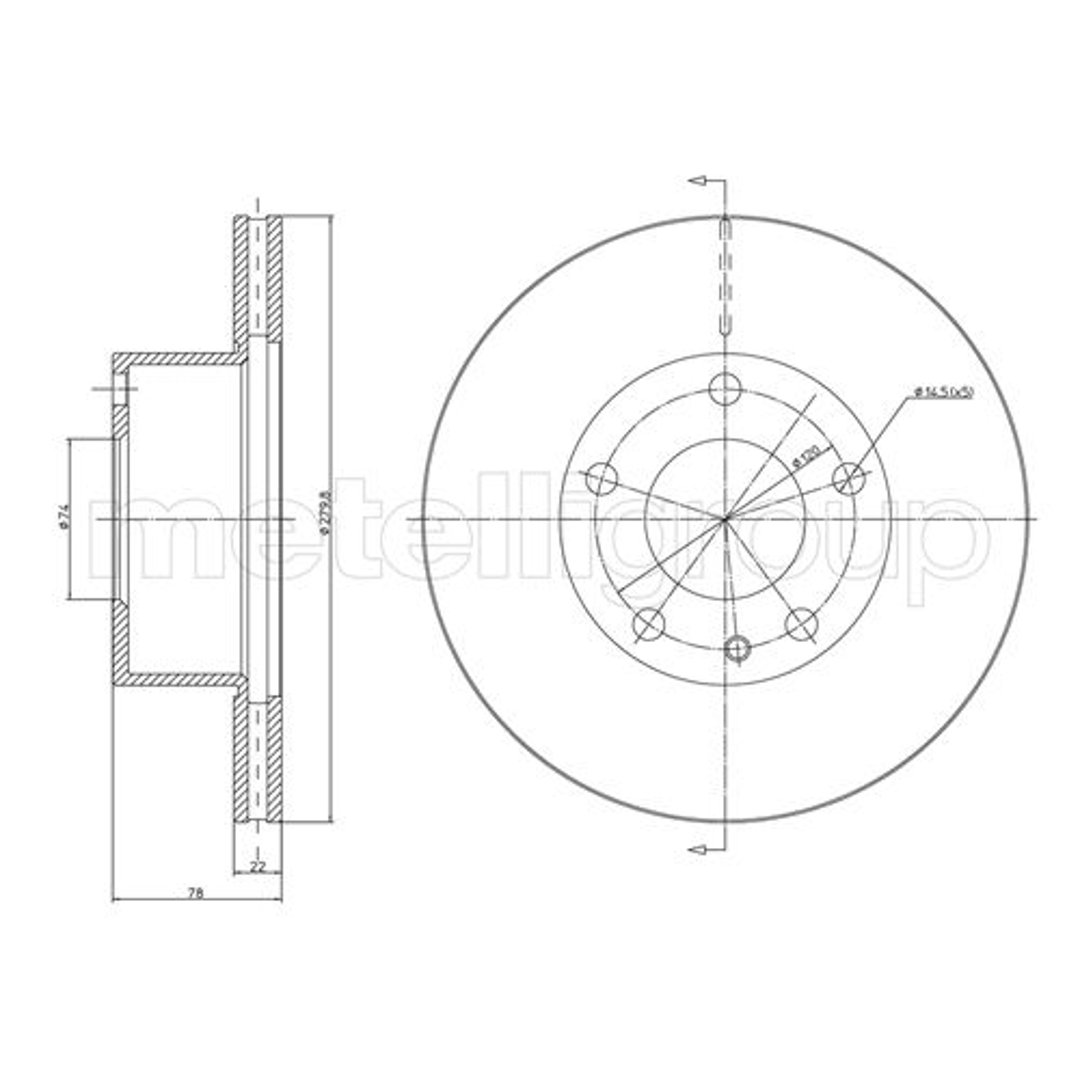 METELLI Tarcza hamulcowa 23-0061