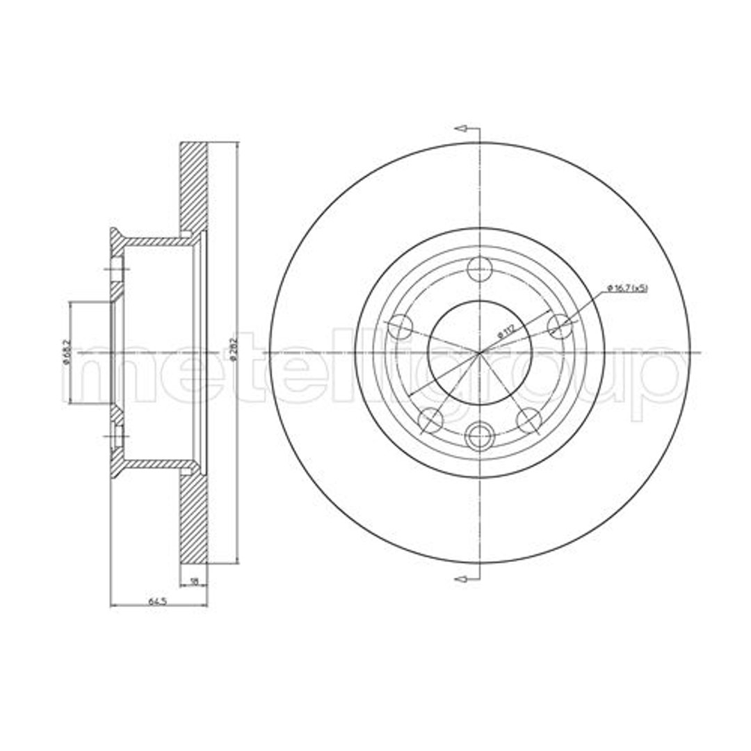 METELLI Tarcza hamulcowa 23-0427