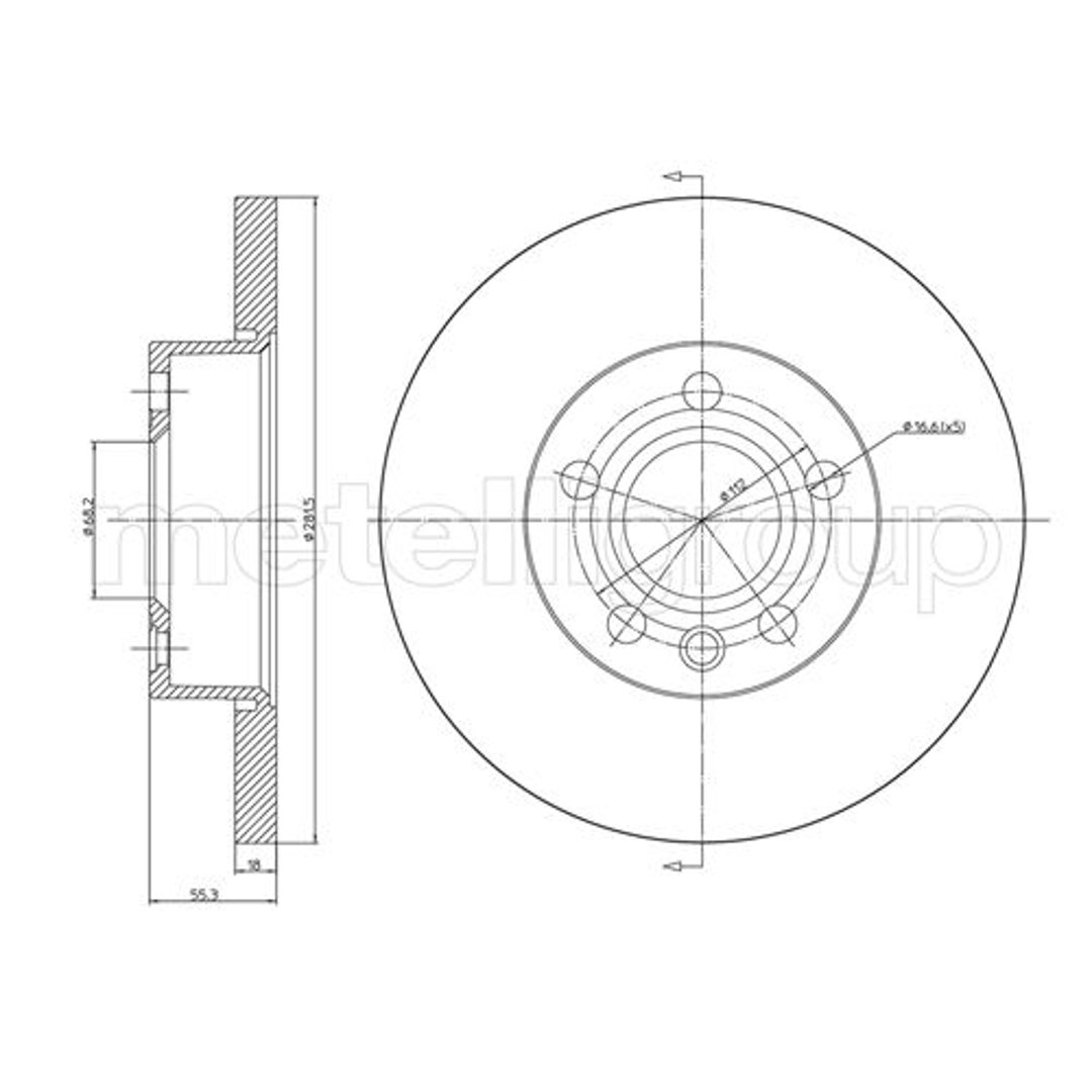 METELLI Tarcza hamulcowa 23-0484