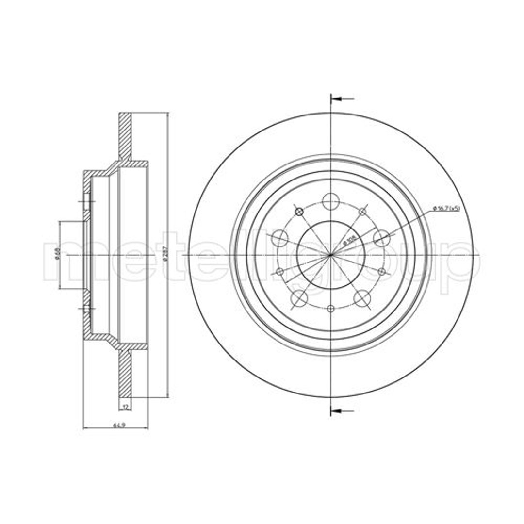 METELLI Tarcza hamulcowa 23-0562C