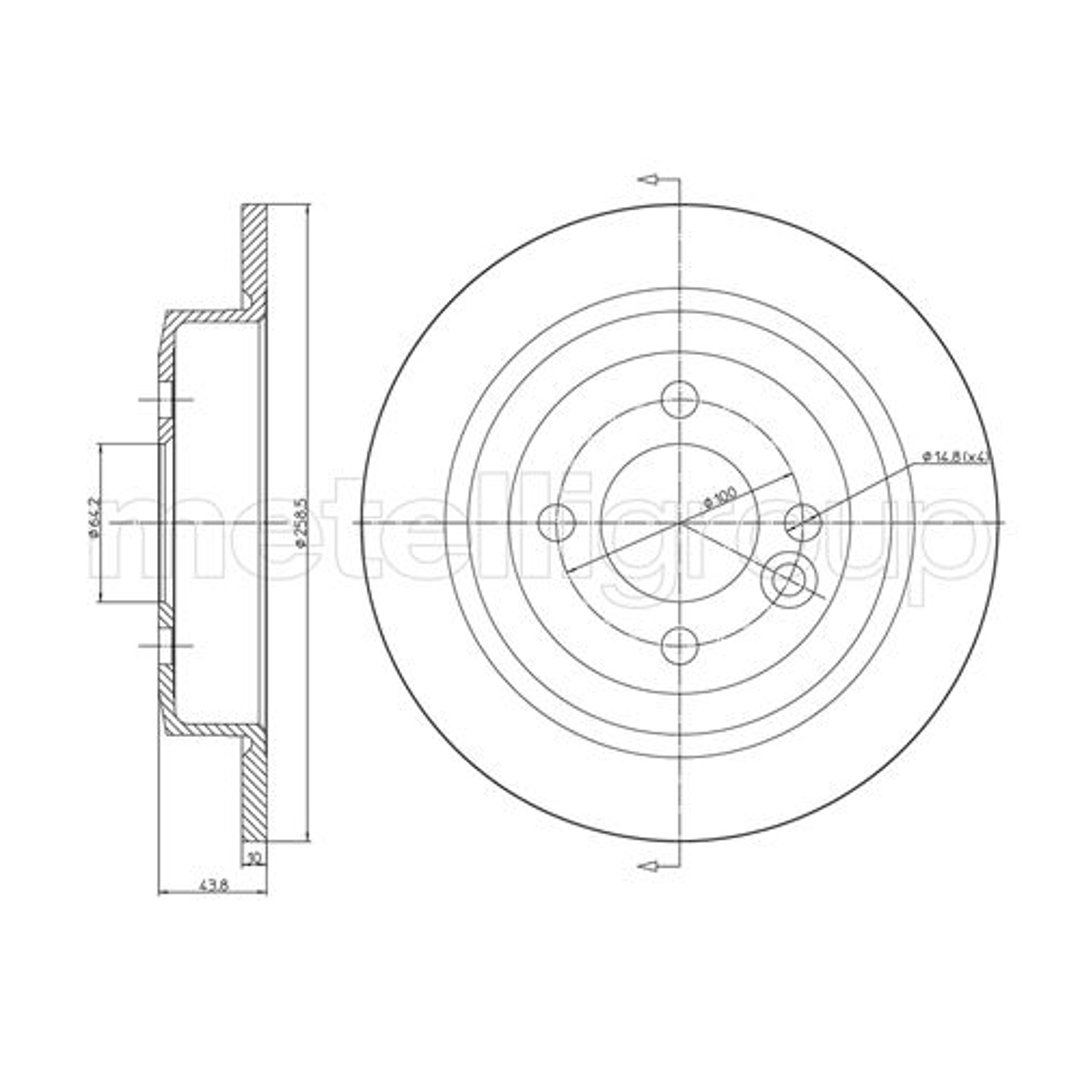 METELLI Tarcza hamulcowa 23-0667C