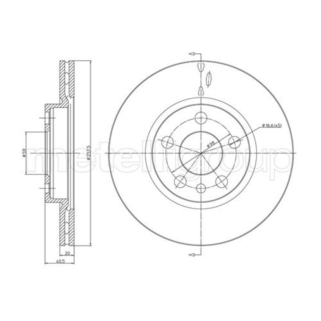 METELLI Tarcza hamulcowa 23-0402
