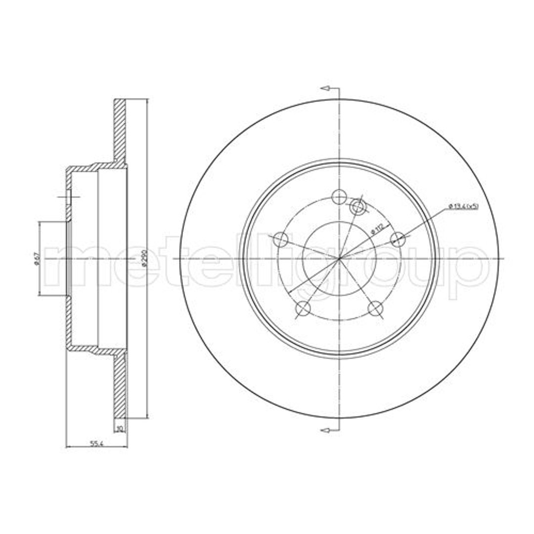 METELLI Tarcza hamulcowa 23-0485C