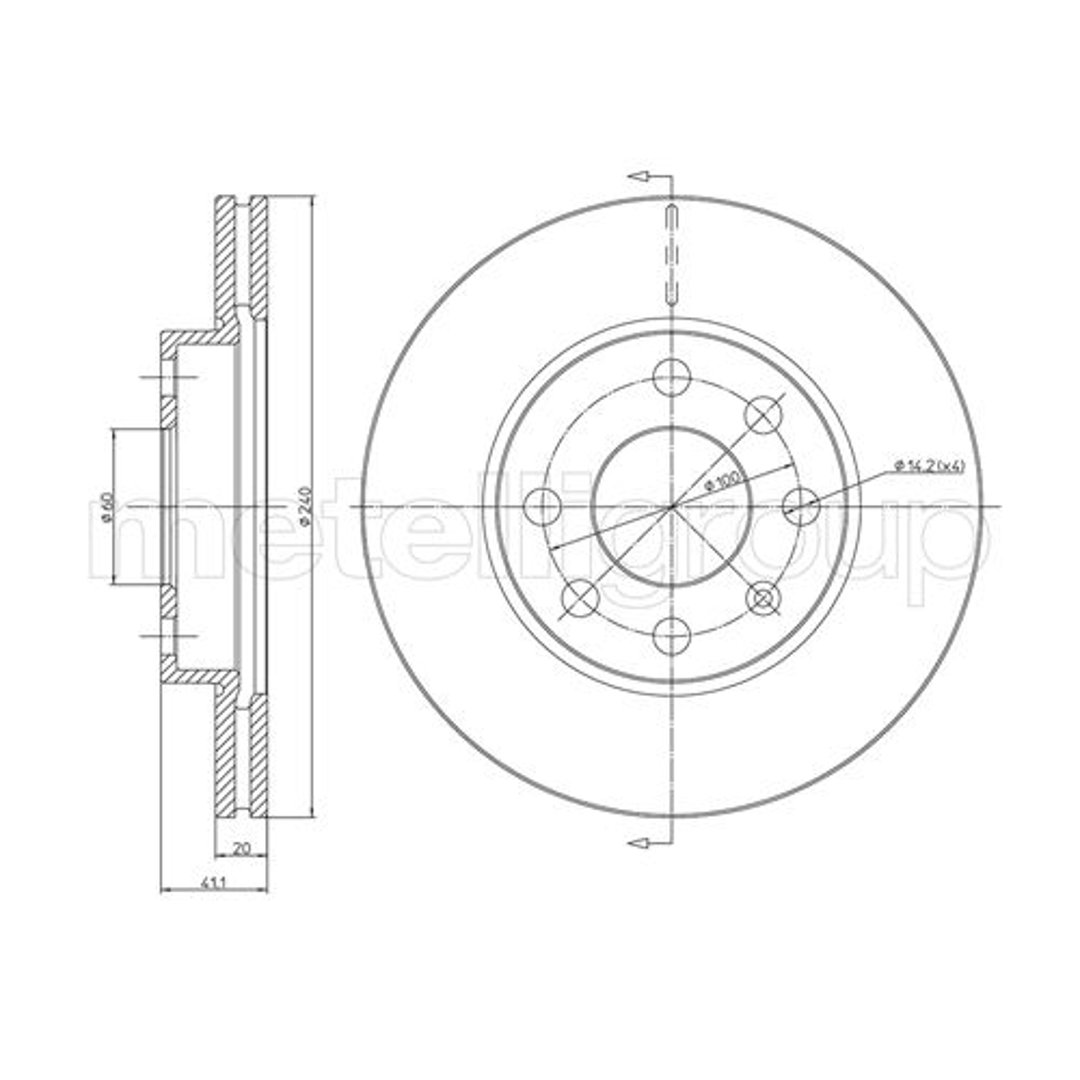 METELLI Tarcza hamulcowa 23-0569C 23-0569C