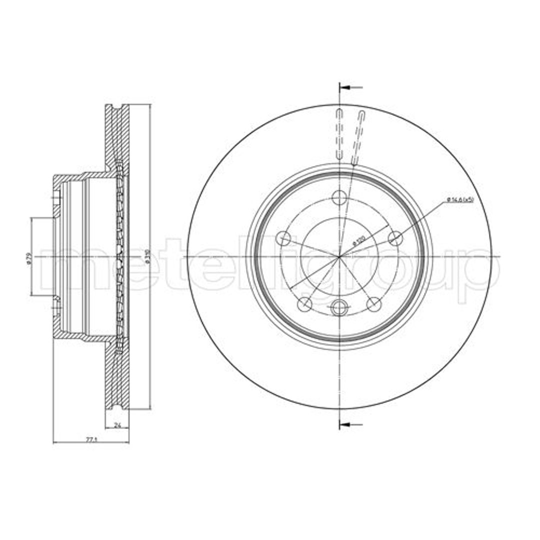 METELLI Tarcza hamulcowa 23-0809C