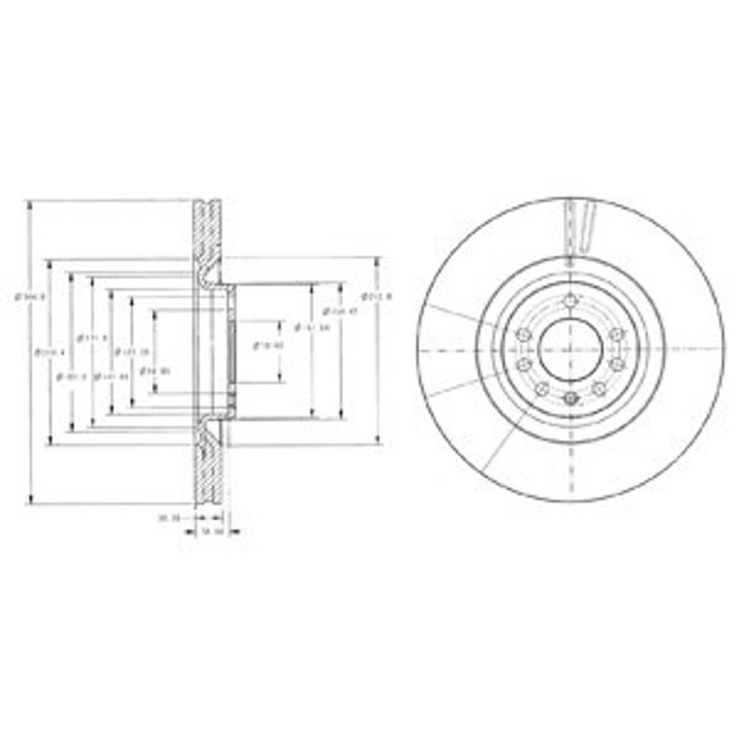 DELPHI Tarcza hamulcowa BG9098