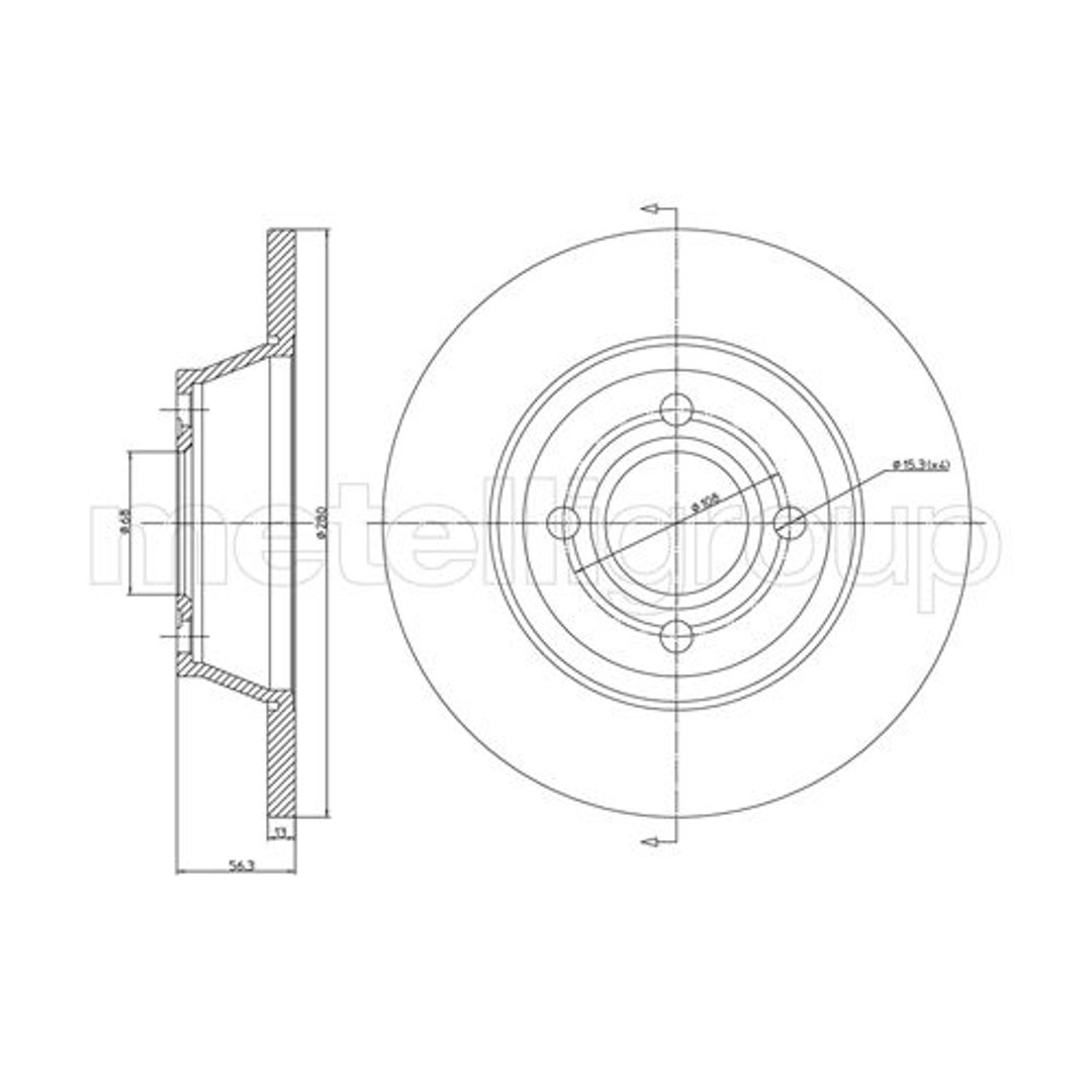 METELLI Tarcza hamulcowa 23-0329