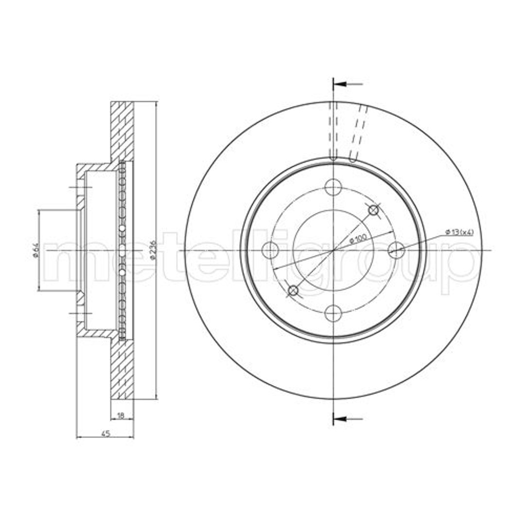 METELLI Tarcza hamulcowa 23-0505C 23-0505C