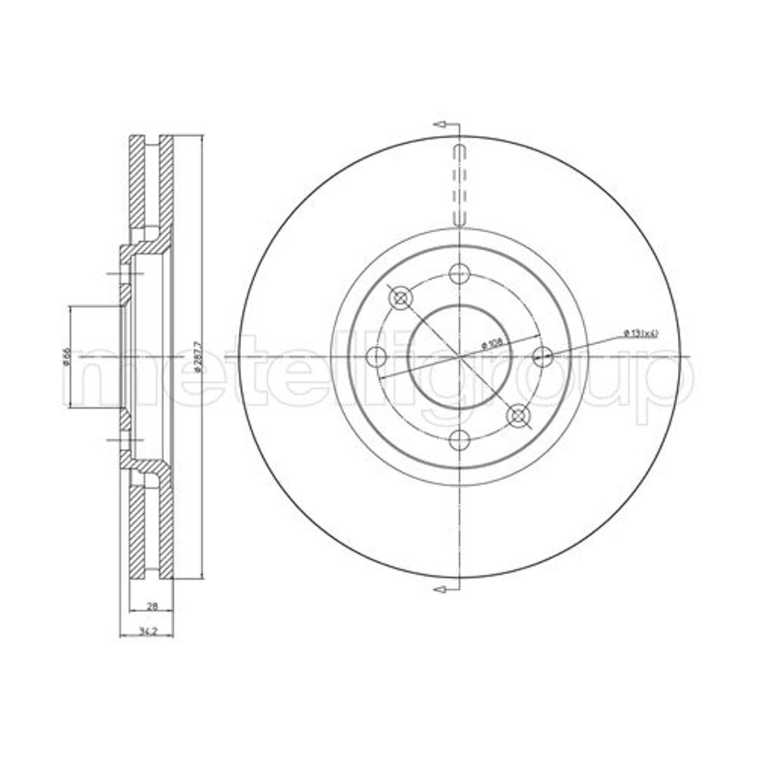 METELLI Tarcza hamulcowa 23-0557C 23-0557C