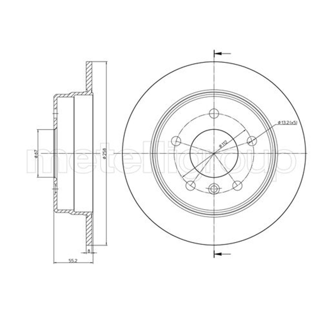 METELLI Tarcza hamulcowa 23-0599C 23-0599C