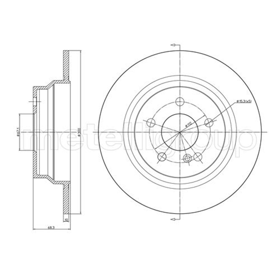METELLI Tarcza hamulcowa 23-0624C
