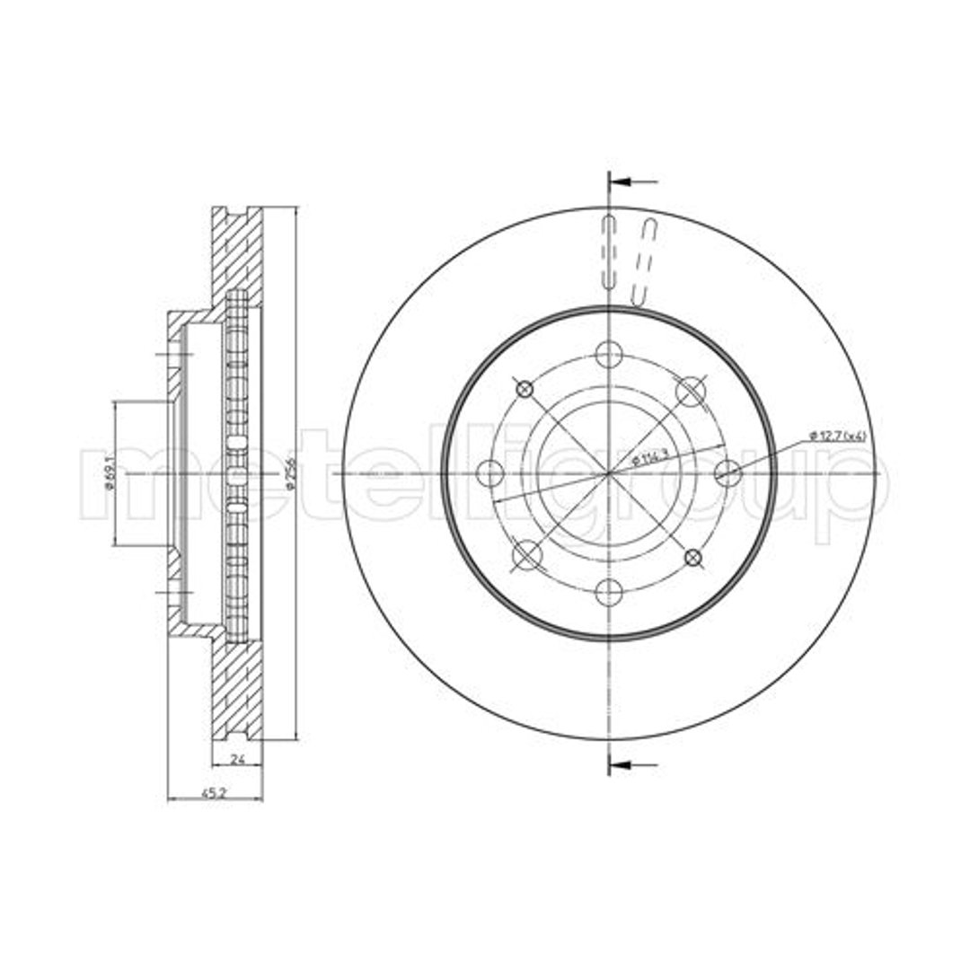 METELLI Tarcza hamulcowa 23-0652
