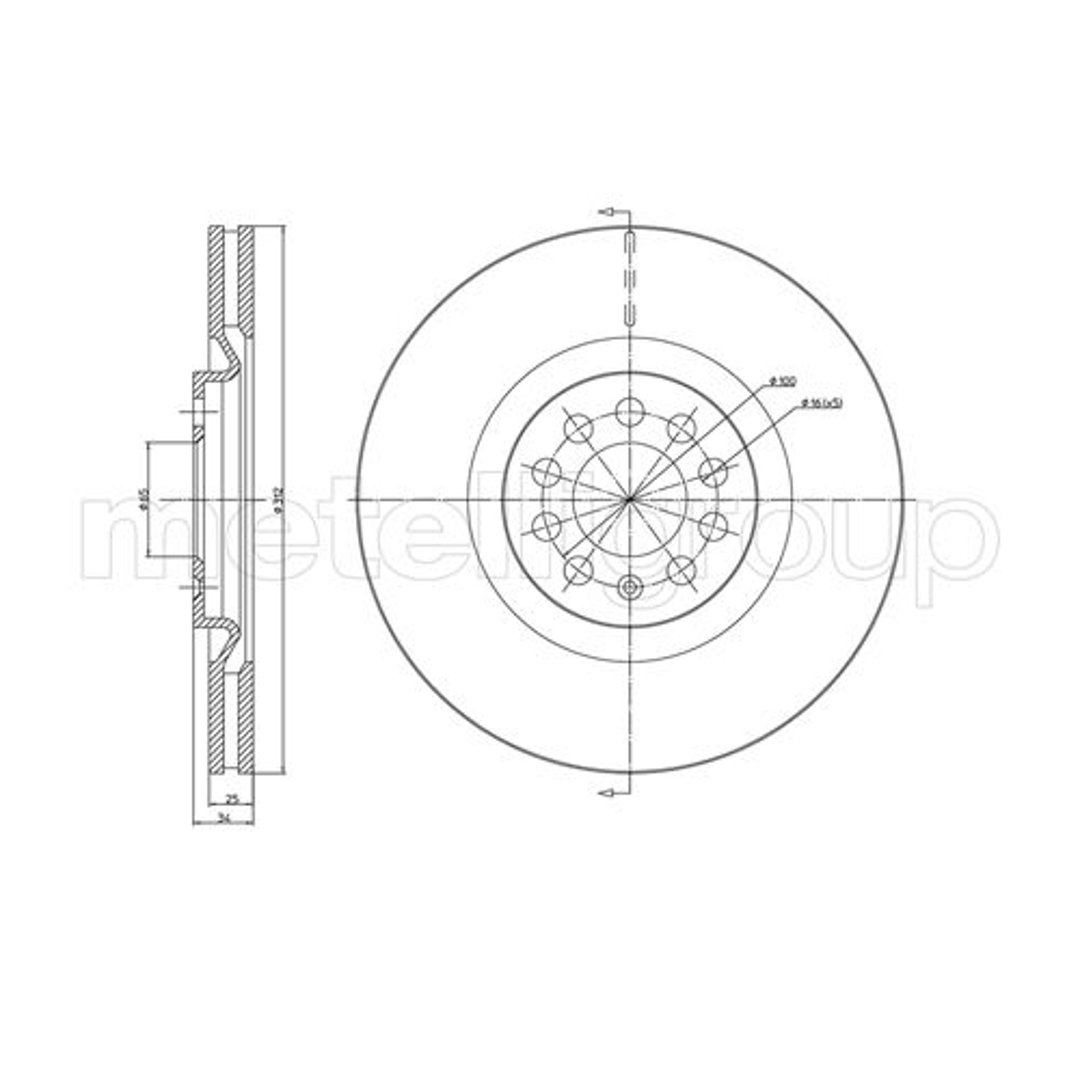 METELLI Tarcza hamulcowa 23-0706C