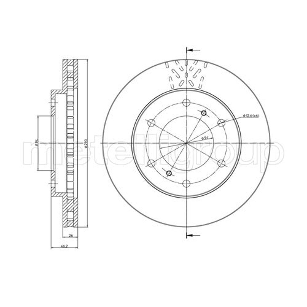 METELLI Tarcza hamulcowa 23-0777C