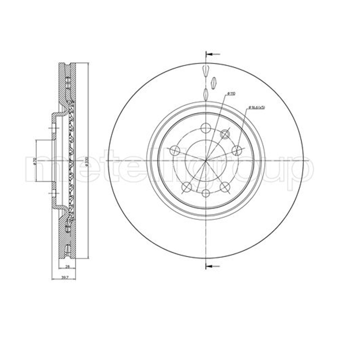 METELLI Tarcza hamulcowa 23-0906C