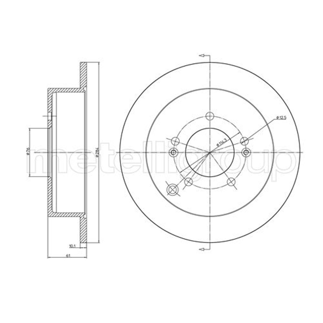 METELLI Tarcza hamulcowa 23-0592C