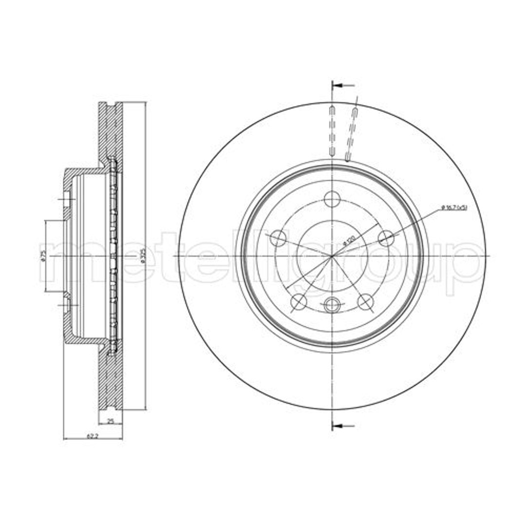 METELLI Tarcza hamulcowa 23-0752C