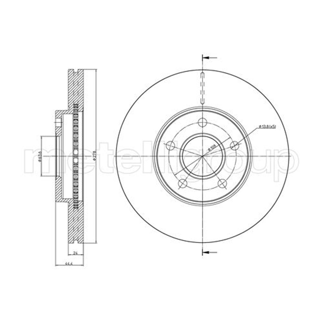 METELLI Tarcza hamulcowa 23-0760C 23-0760C