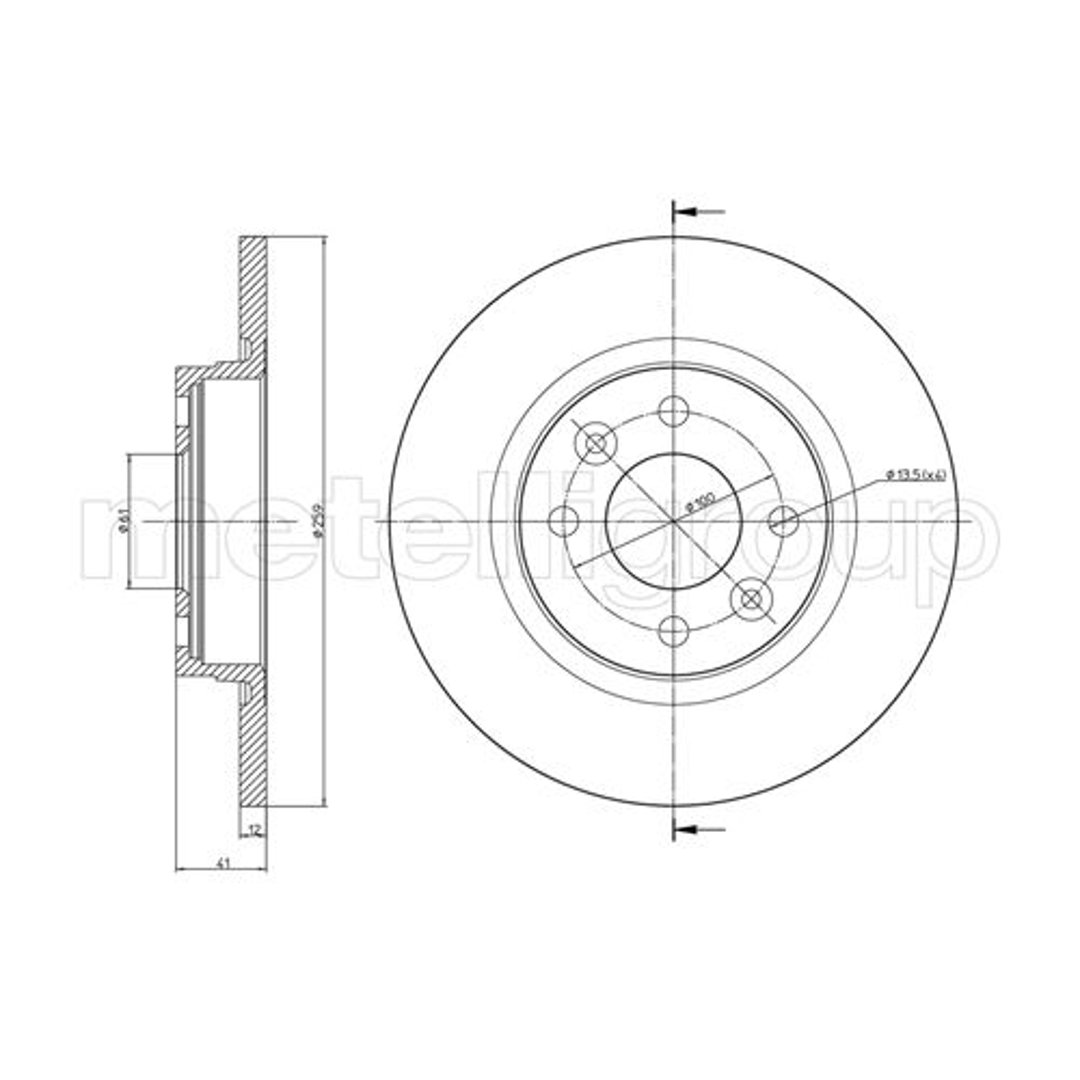 METELLI Tarcza hamulcowa 23-0864C
