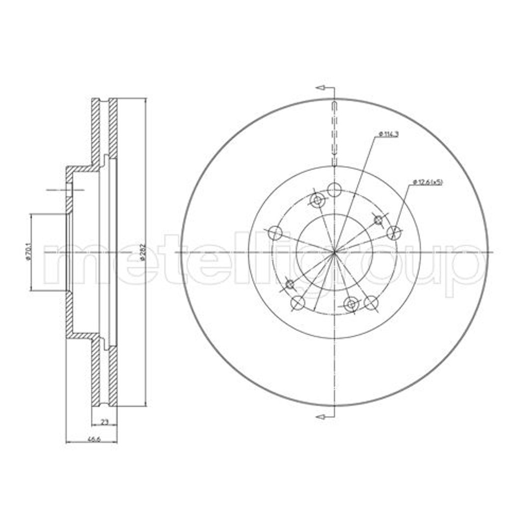 METELLI Tarcza hamulcowa 23-0503C 23-0503C