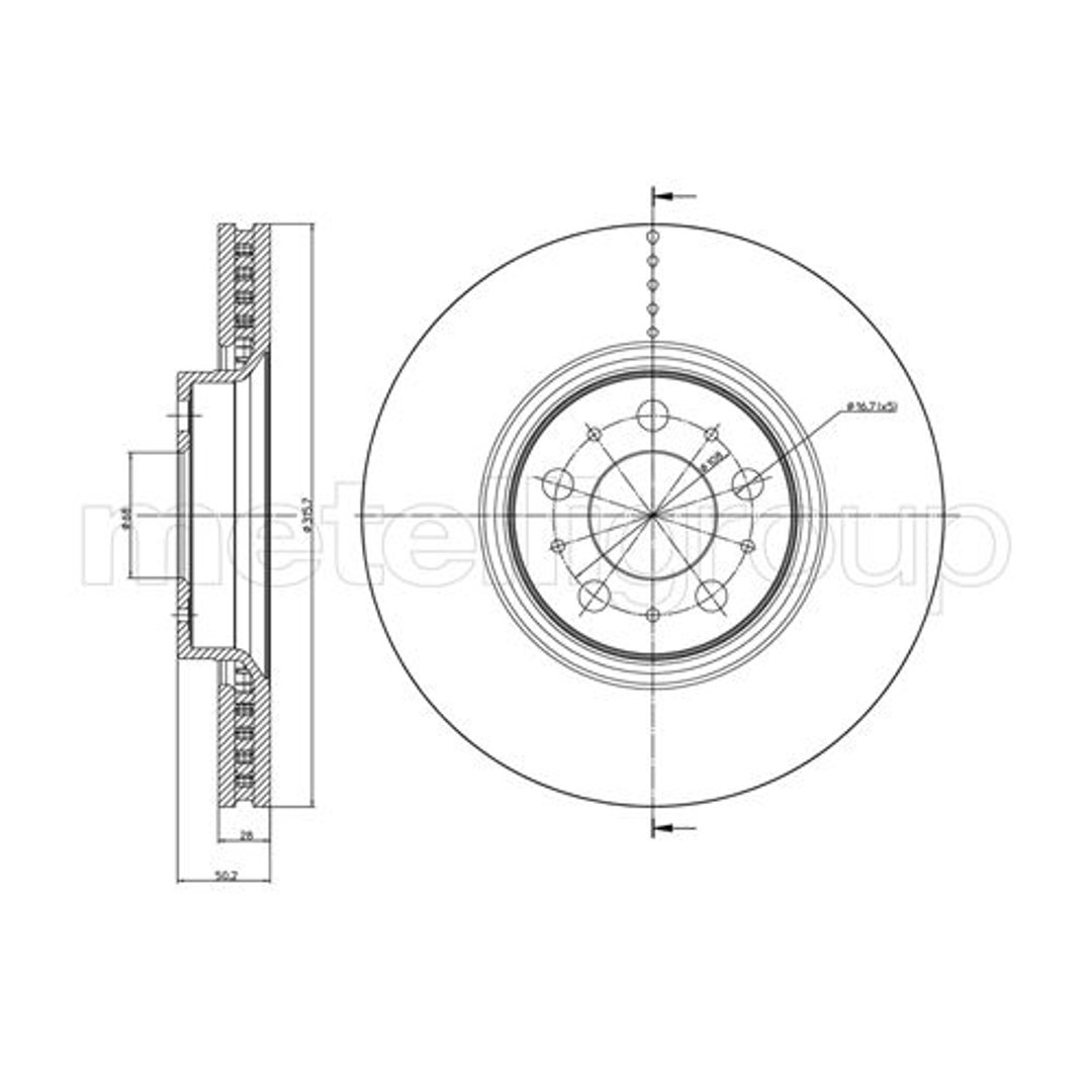 METELLI Tarcza hamulcowa 23-0847C