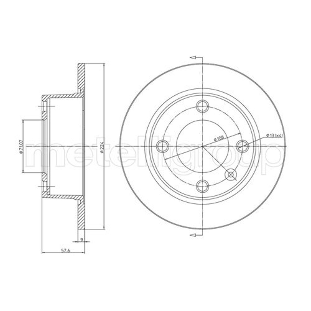 METELLI Tarcza hamulcowa 23-0319