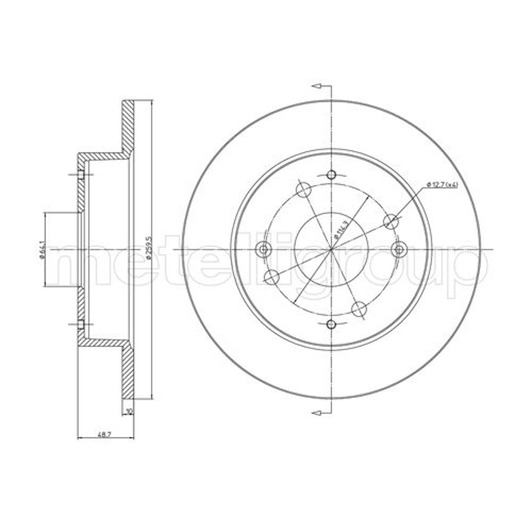 METELLI Tarcza hamulcowa 23-0361