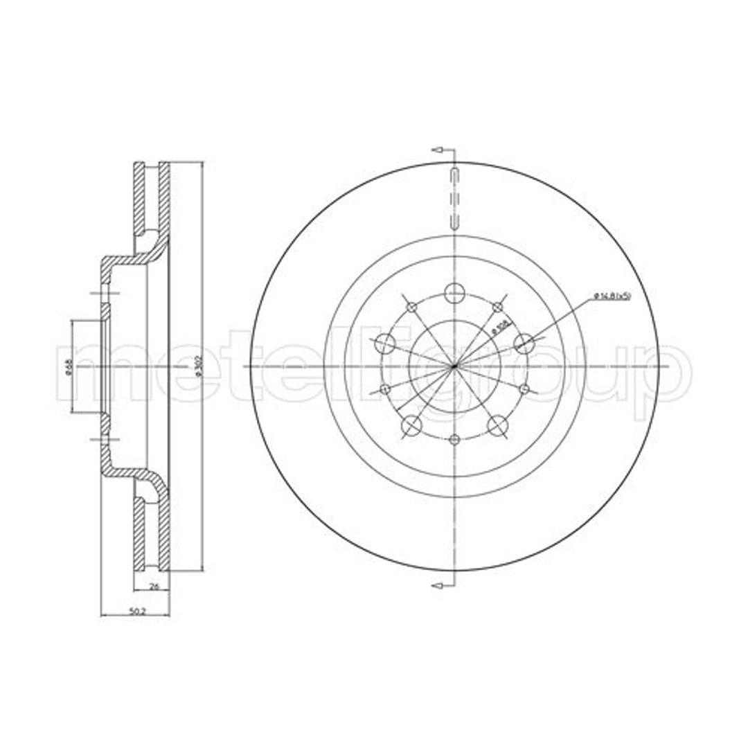 METELLI Tarcza hamulcowa 23-0770C