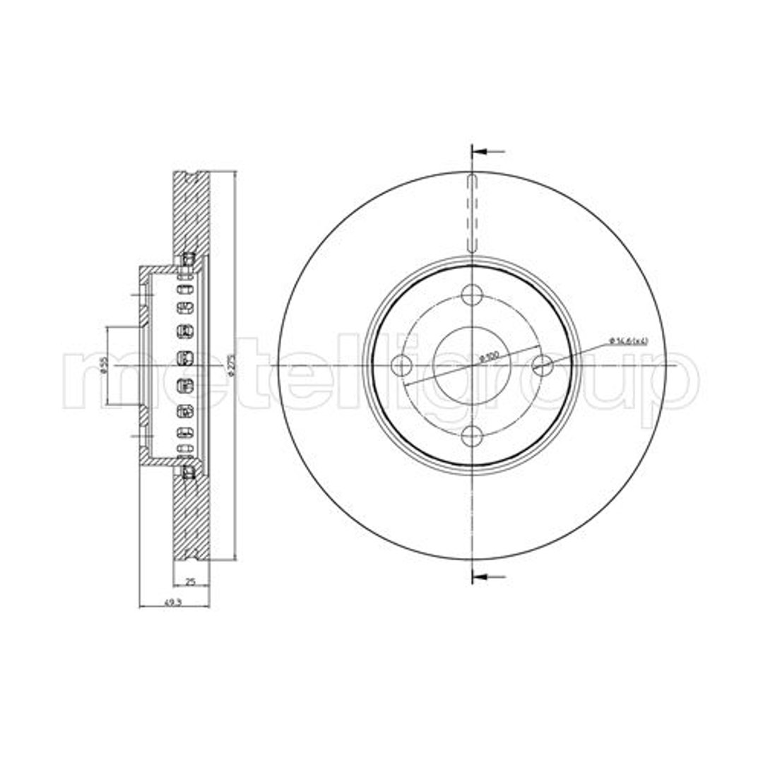 METELLI Tarcza hamulcowa 23-0639C