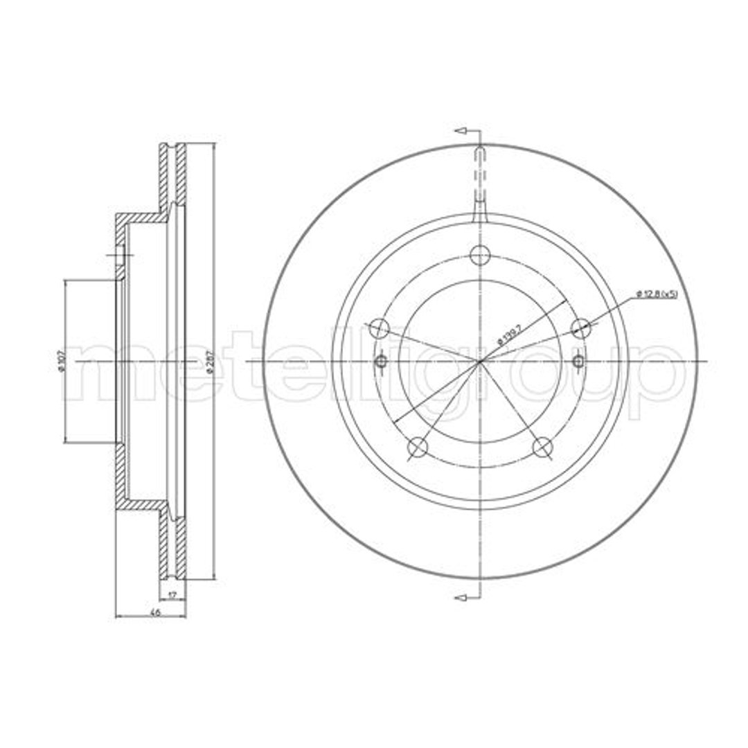 METELLI Tarcza hamulcowa 23-0501