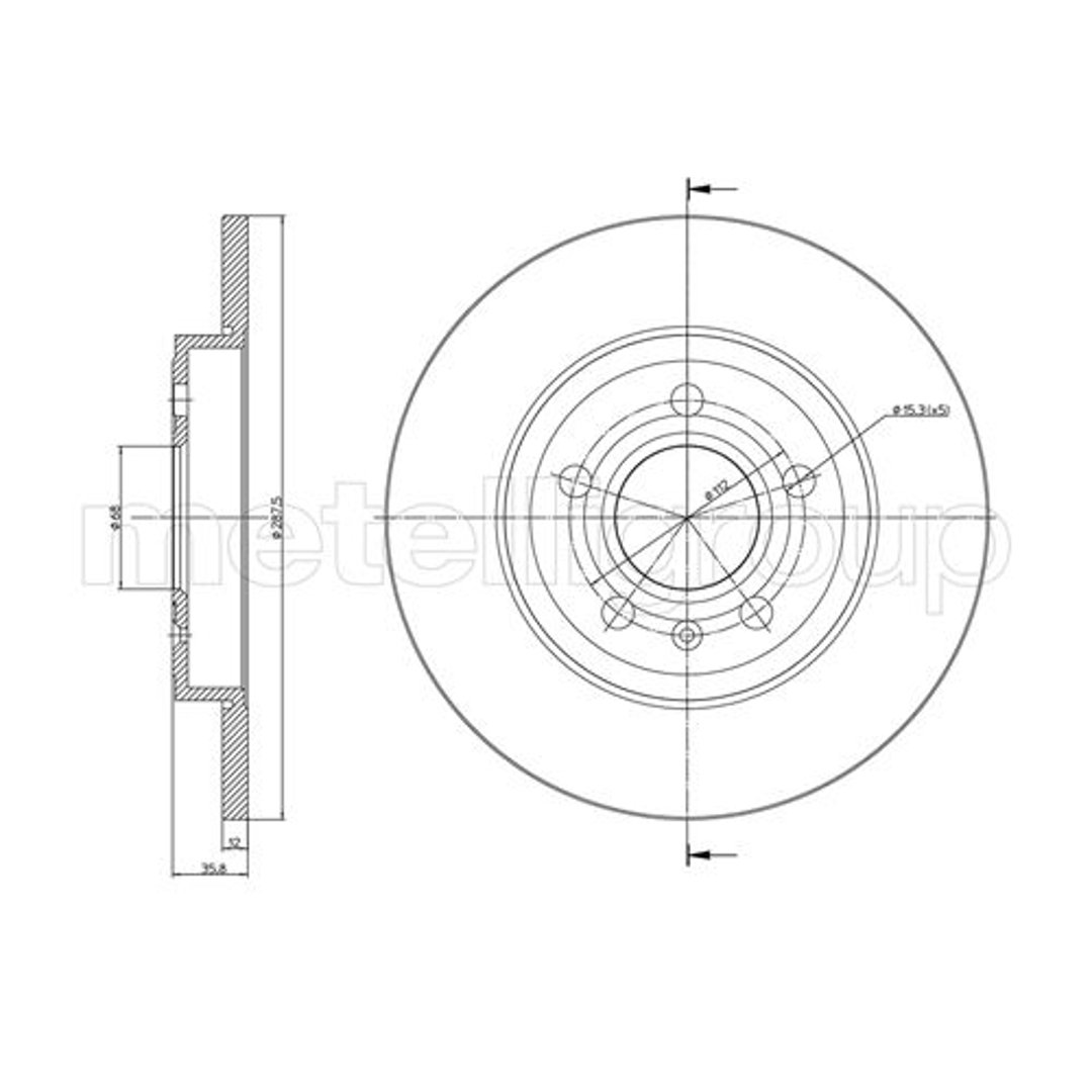 METELLI Tarcza hamulcowa 23-0855C
