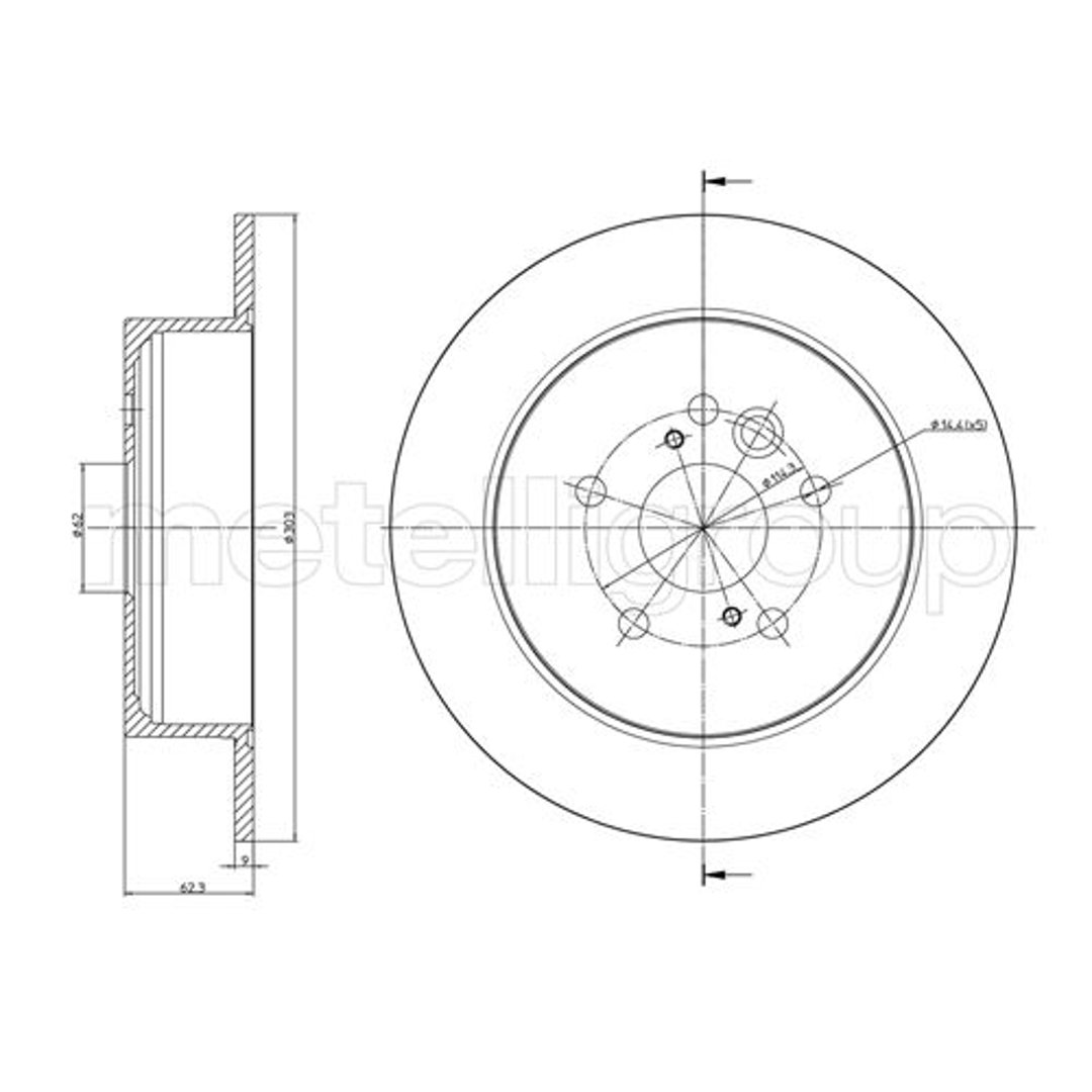 METELLI Tarcza hamulcowa 23-0803C