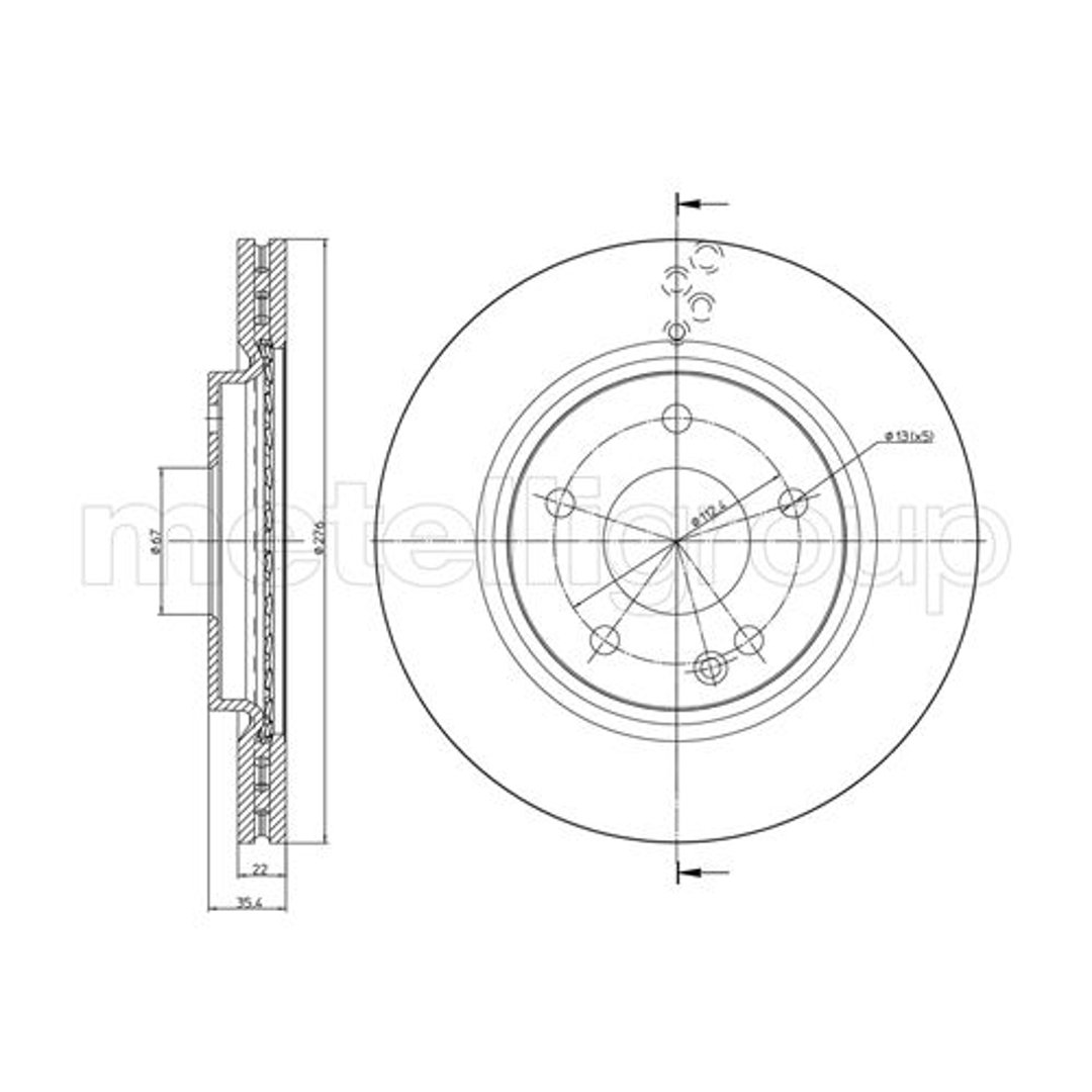 METELLI Tarcza hamulcowa 23-0759C