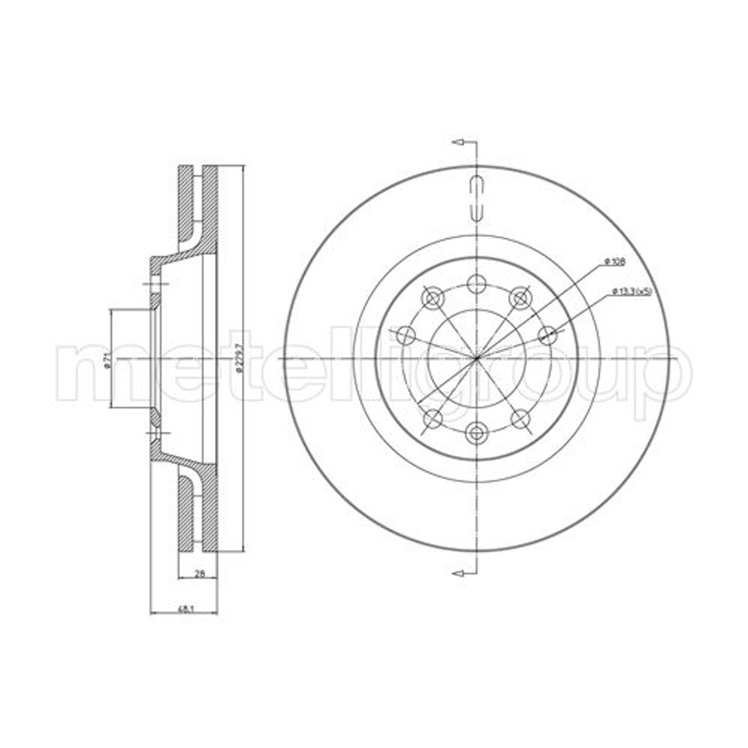 METELLI Tarcza hamulcowa 23-0887C