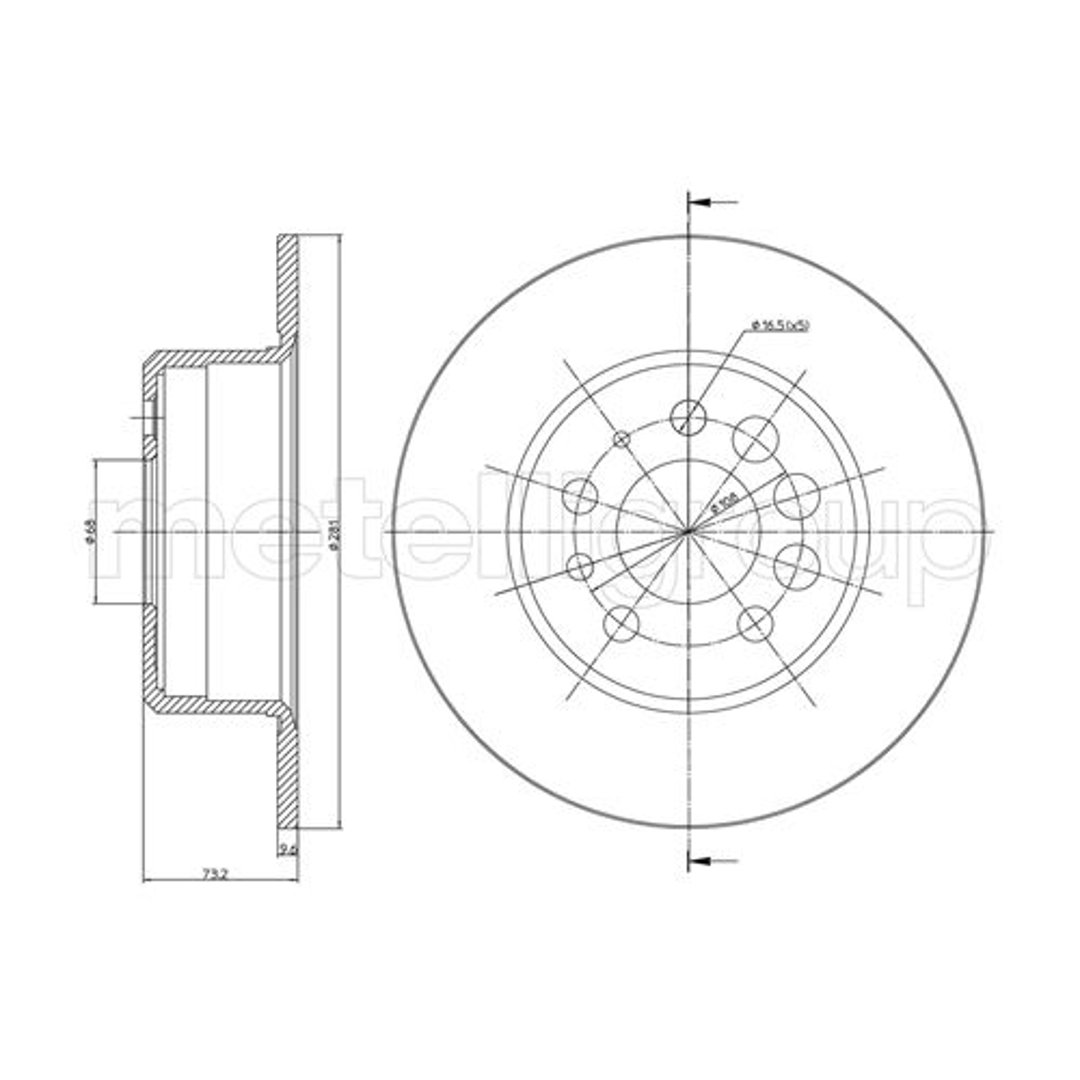 METELLI Tarcza hamulcowa 23-0074