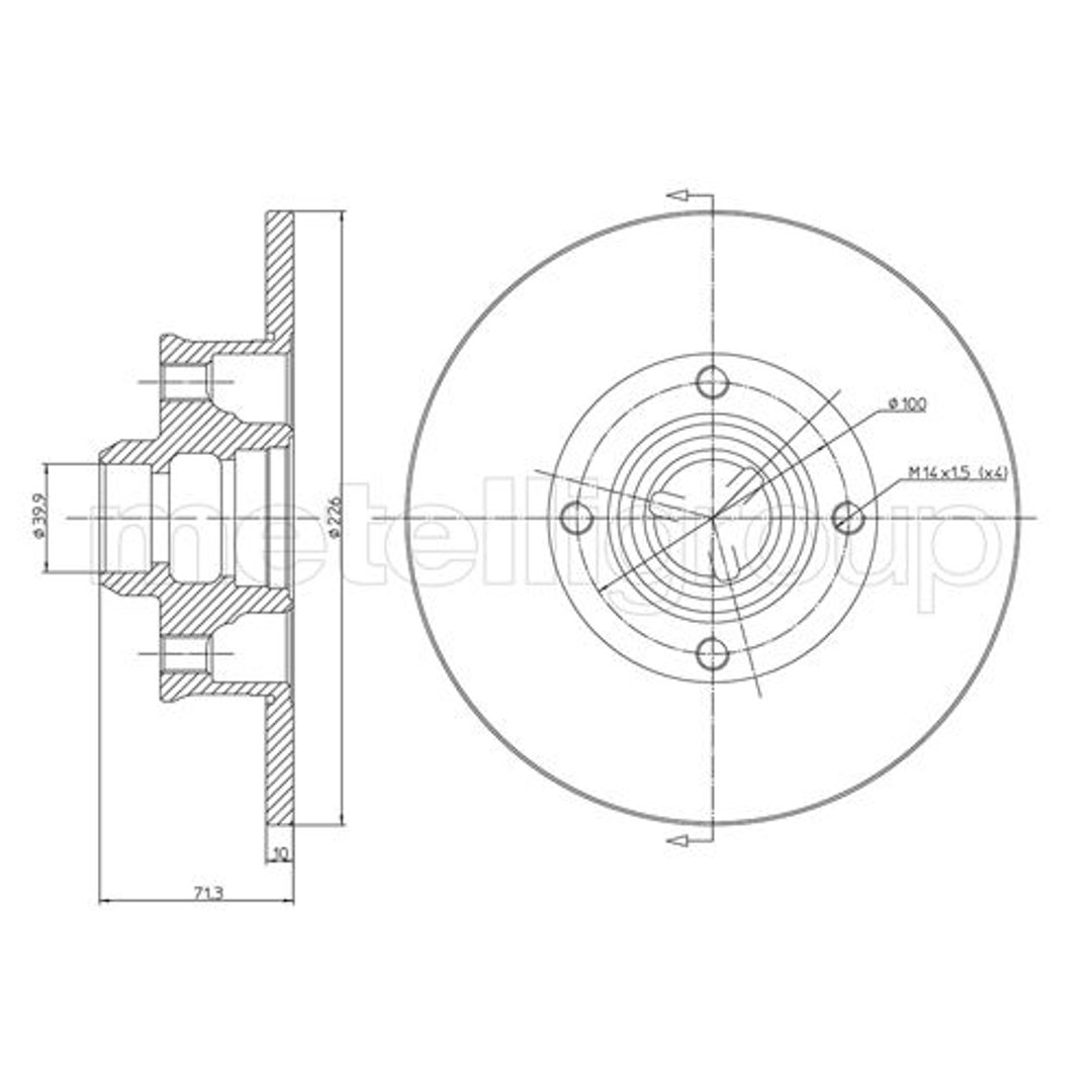 METELLI Tarcza hamulcowa 23-0312
