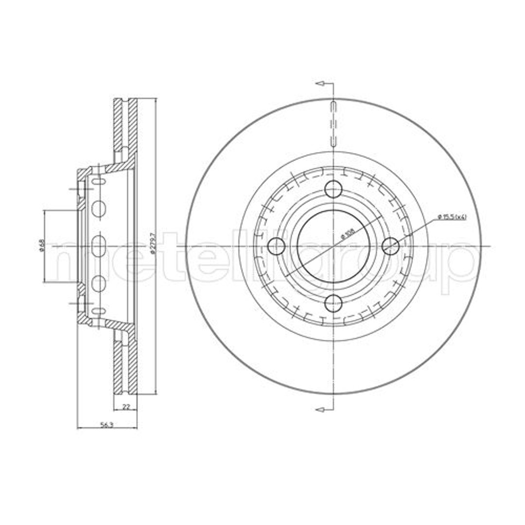 METELLI Tarcza hamulcowa 23-0330