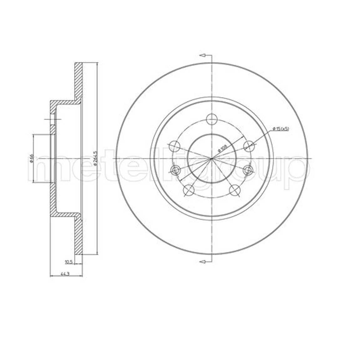 METELLI Tarcza hamulcowa 23-0535