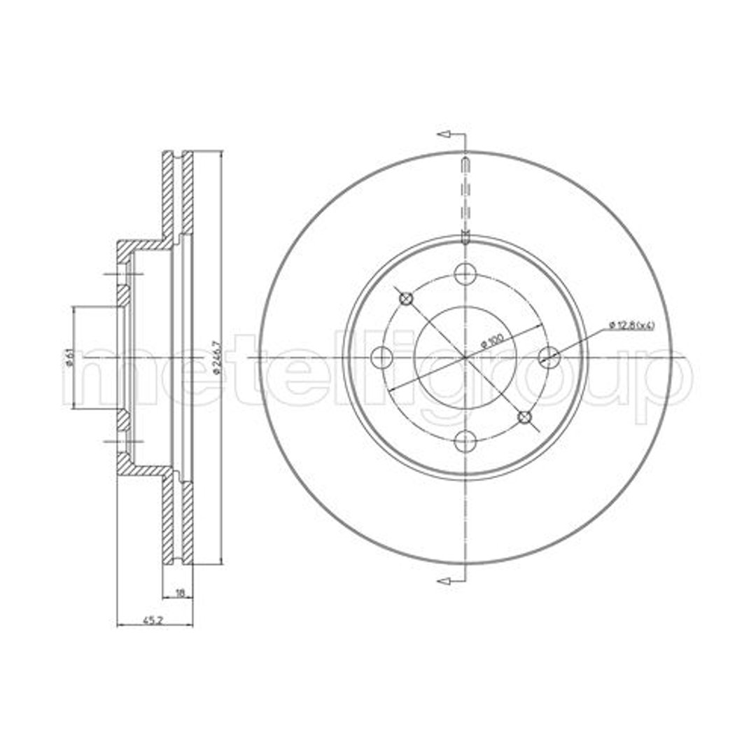 METELLI Tarcza hamulcowa 23-0456