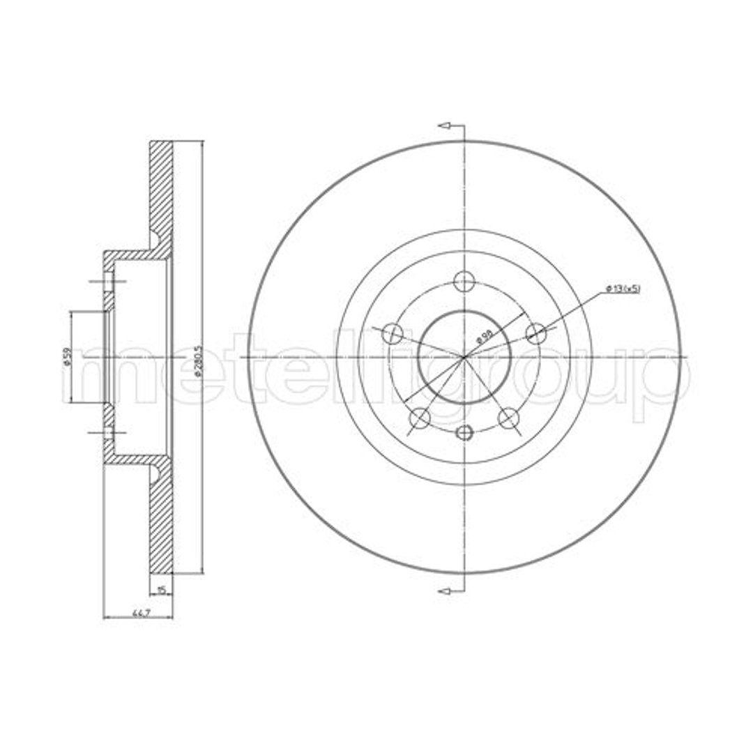 METELLI Tarcza hamulcowa 23-0472C 23-0472C