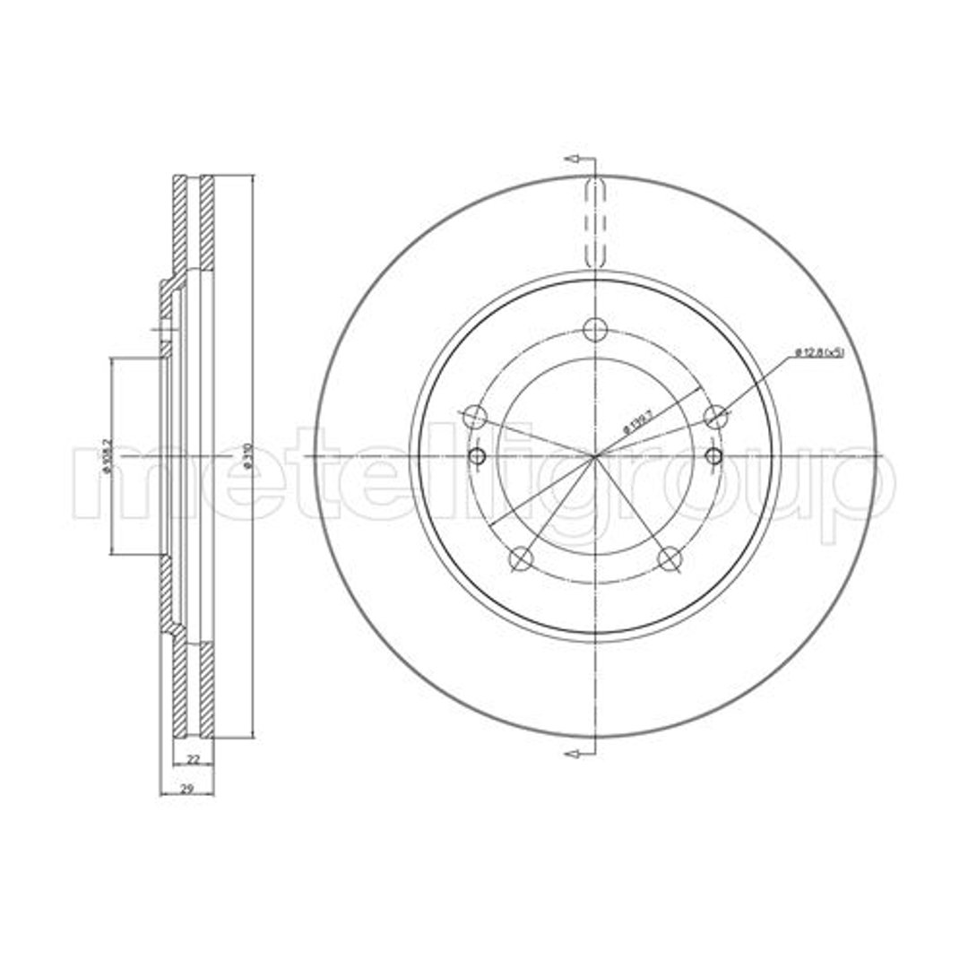 METELLI Tarcza hamulcowa 23-0697