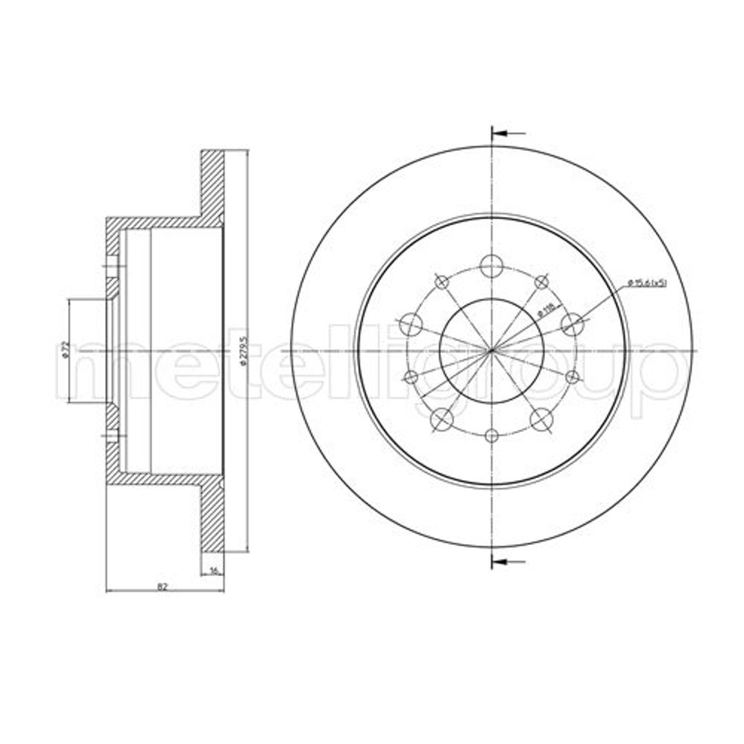 METELLI Tarcza hamulcowa 23-0731
