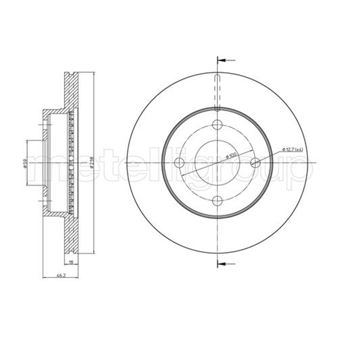 METELLI Tarcza hamulcowa 23-0850