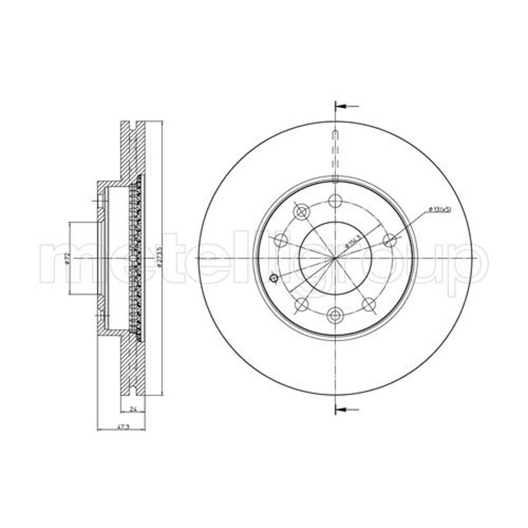 METELLI Tarcza hamulcowa 23-0901C